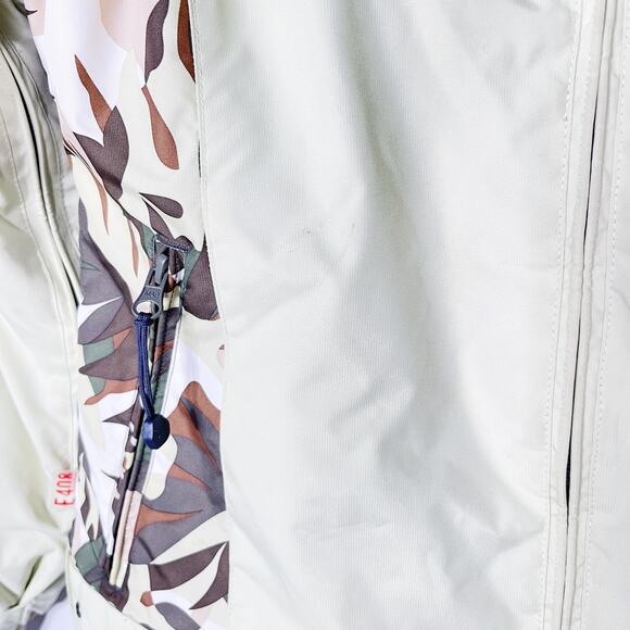 e408 Womens Medium M Pale Green Vixen Ski Jacket Snowboarding Floral Camo Print - Picture 10 of 16